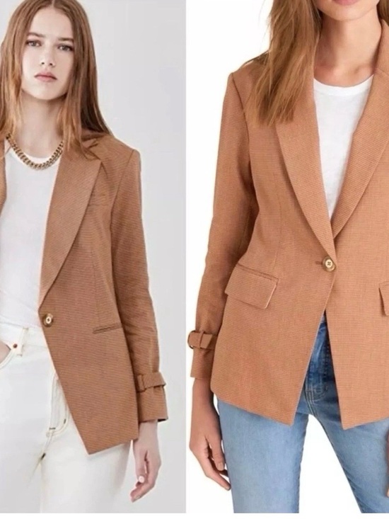 Veronica Beard Jackets & Blazers - Veronica Beard Camel/Tan Single-Button Textured Blazer